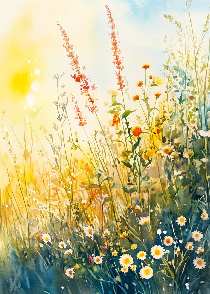 Fiori dai colori vivaci dei prati da Justyna Jaszke
