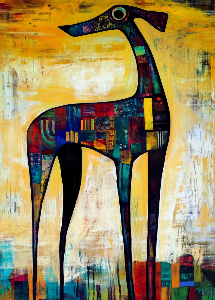 Cane in patchwork dai colori vivaci da Justyna Jaszke