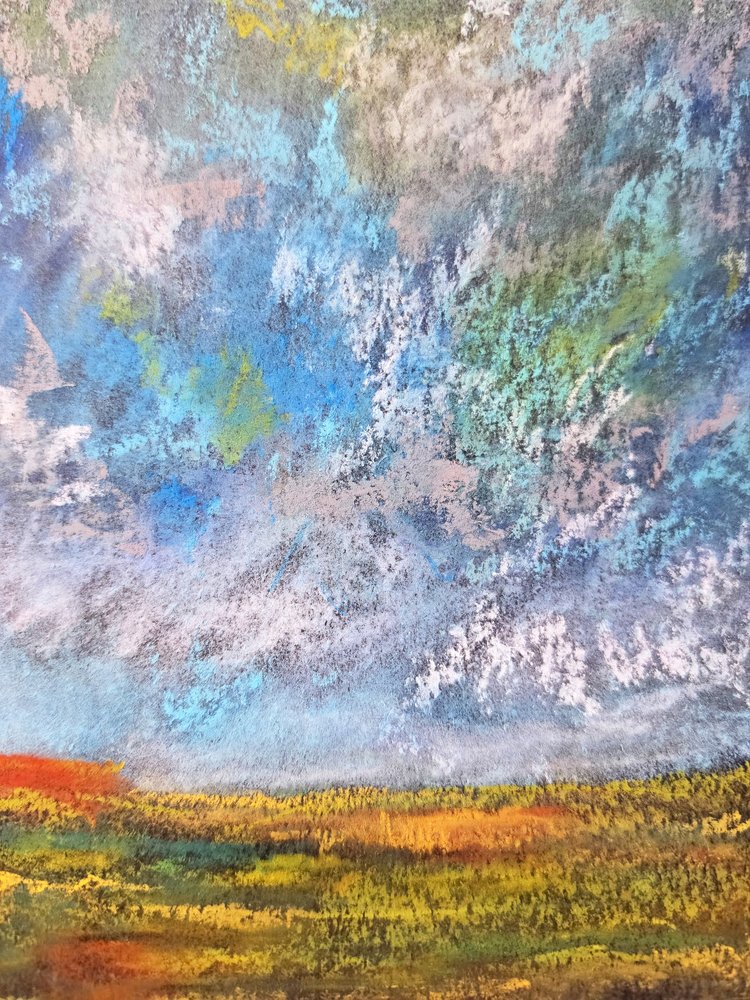 Cielo dai colori vivaci sopra i campi da Justyna Jaszke