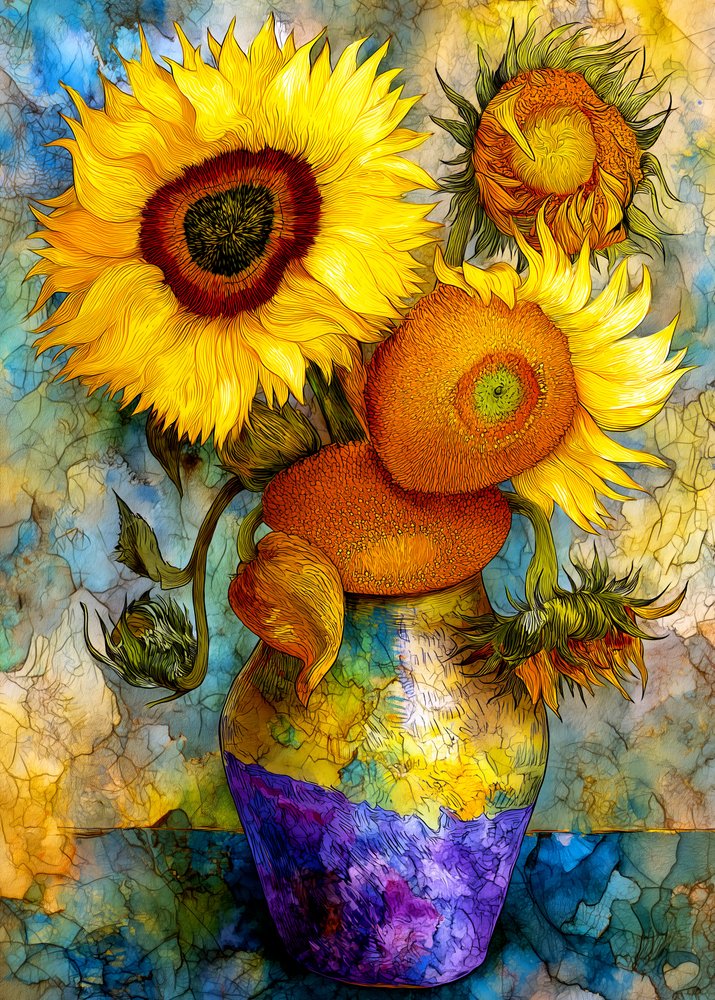 Viva natura con girasoli dai colori vivaci da Justyna Jaszke