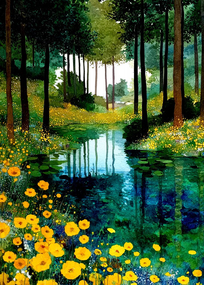Un vivace ruscello nel bosco da Justyna Jaszke