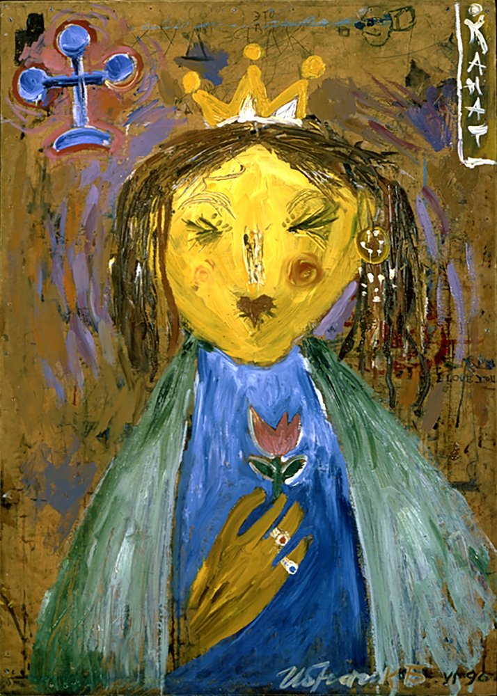 La regina espressionista con il fiore da Kanat Ibragimov
