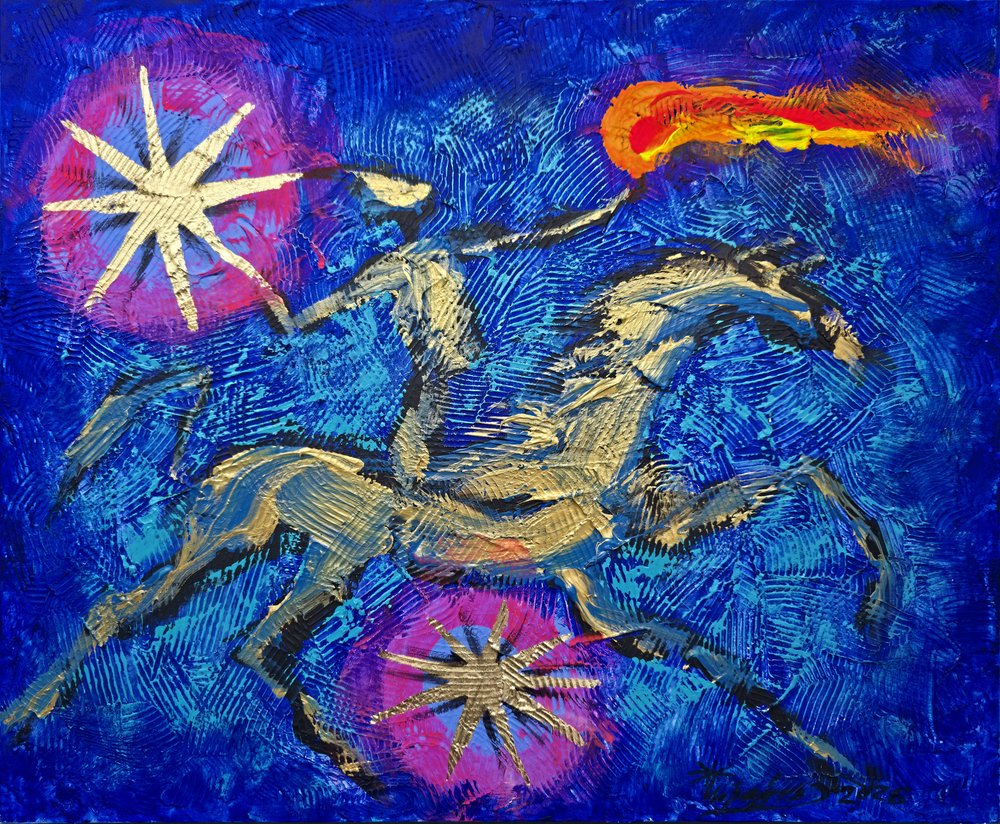 Il cavaliere cosmico infuocato da Kanat Ibragimov