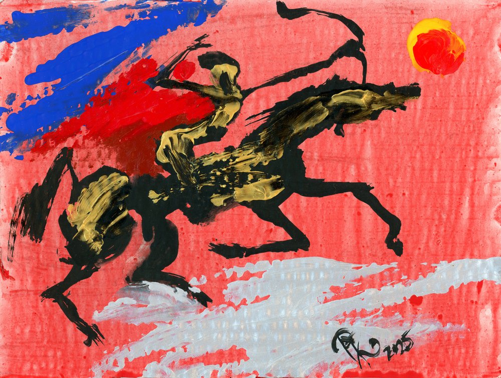 Cavallo guerriero al galoppo da Kanat Ibragimov