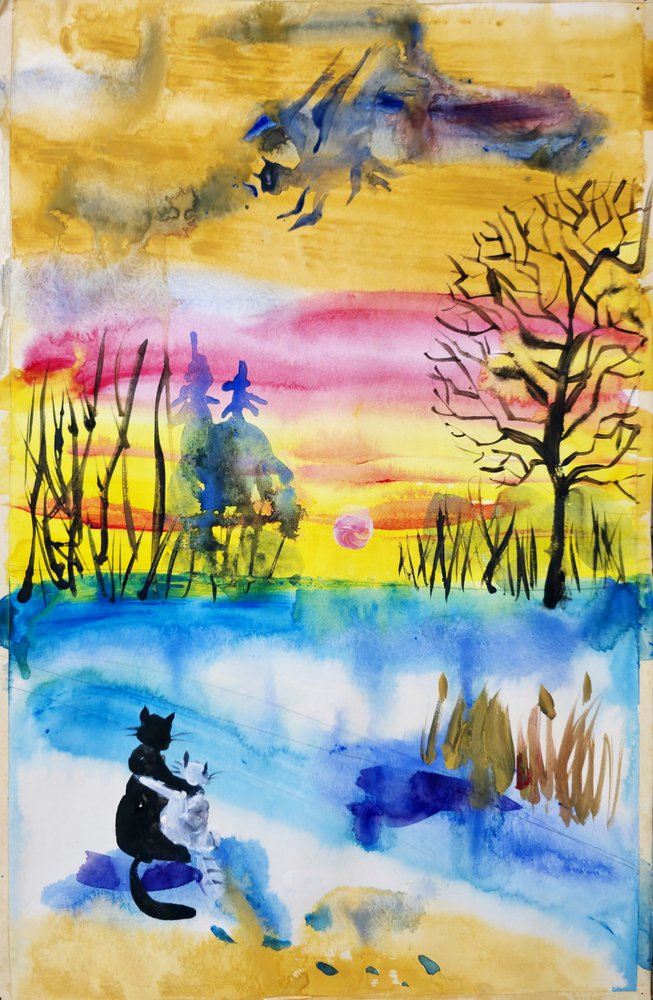 Gatti stravaganti al tramonto da Kanat Ibragimov