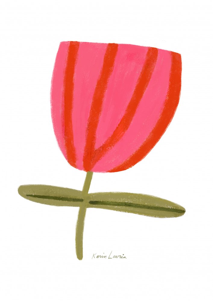 Fiore rosa moderno da Karin Lauria