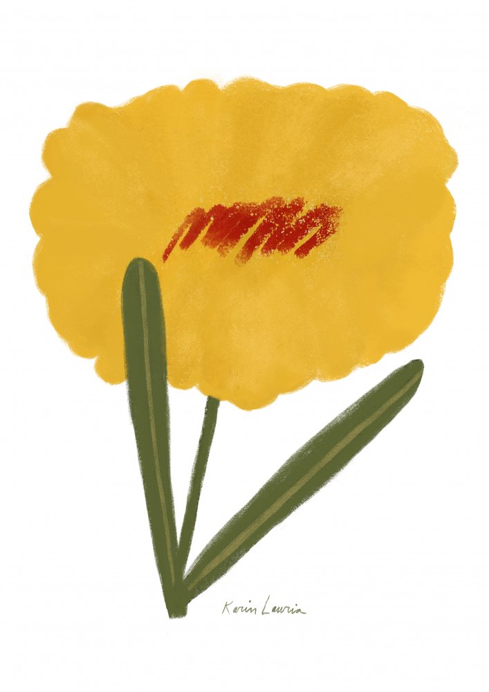 Semplice fiore giallo da Karin Lauria