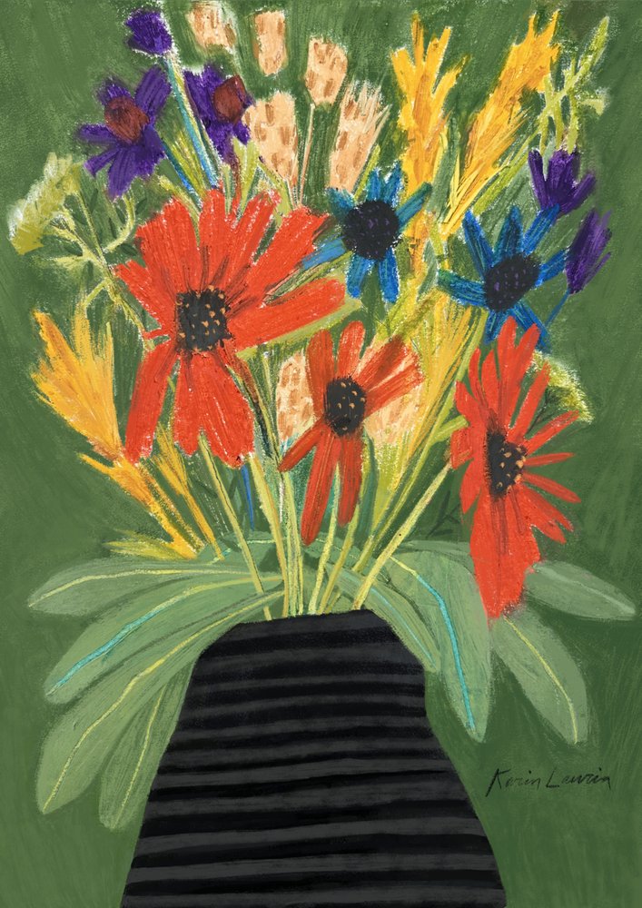 Bouquet floreale dai colori vivaci da Karin Lauria