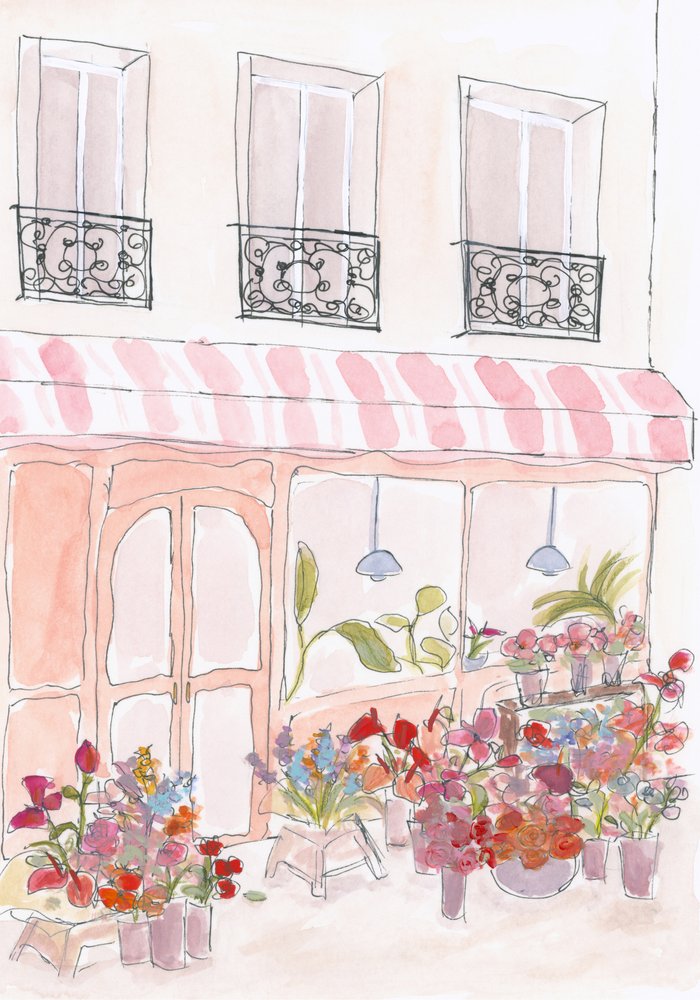Negozio di fiori rosa da Katharina Puritscher
