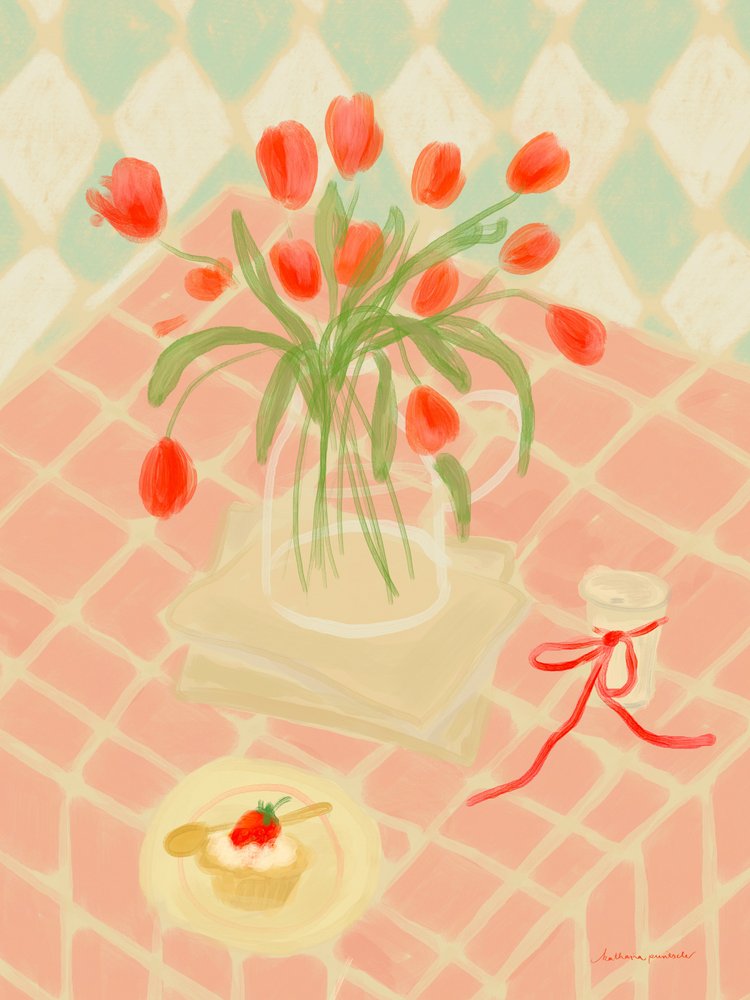 Tulipani rossi: picnic estivo da Katharina Puritscher