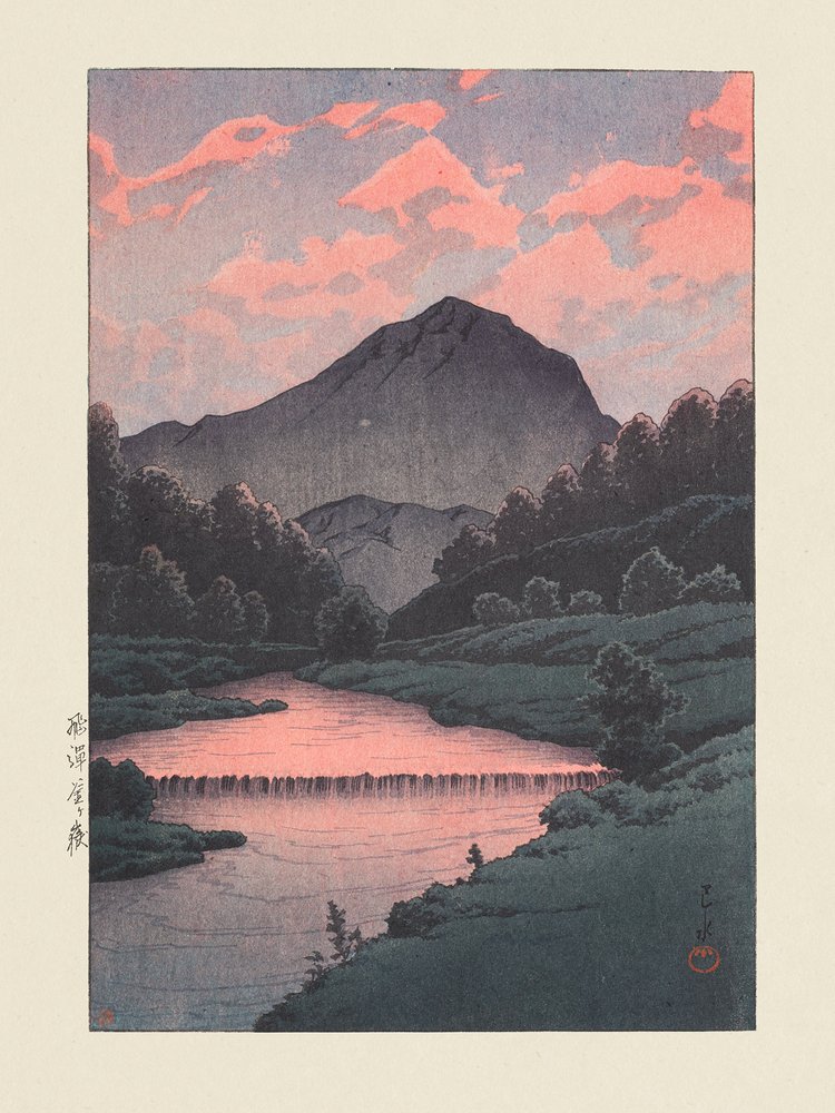 Hida Kamagadake (Monte Kamaga, Hida) (1933) da Kawase Hasui