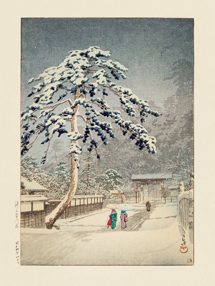 Ikegami Honmonji (Tempio Honmon, Ikegami) (1931) da Kawase Hasui