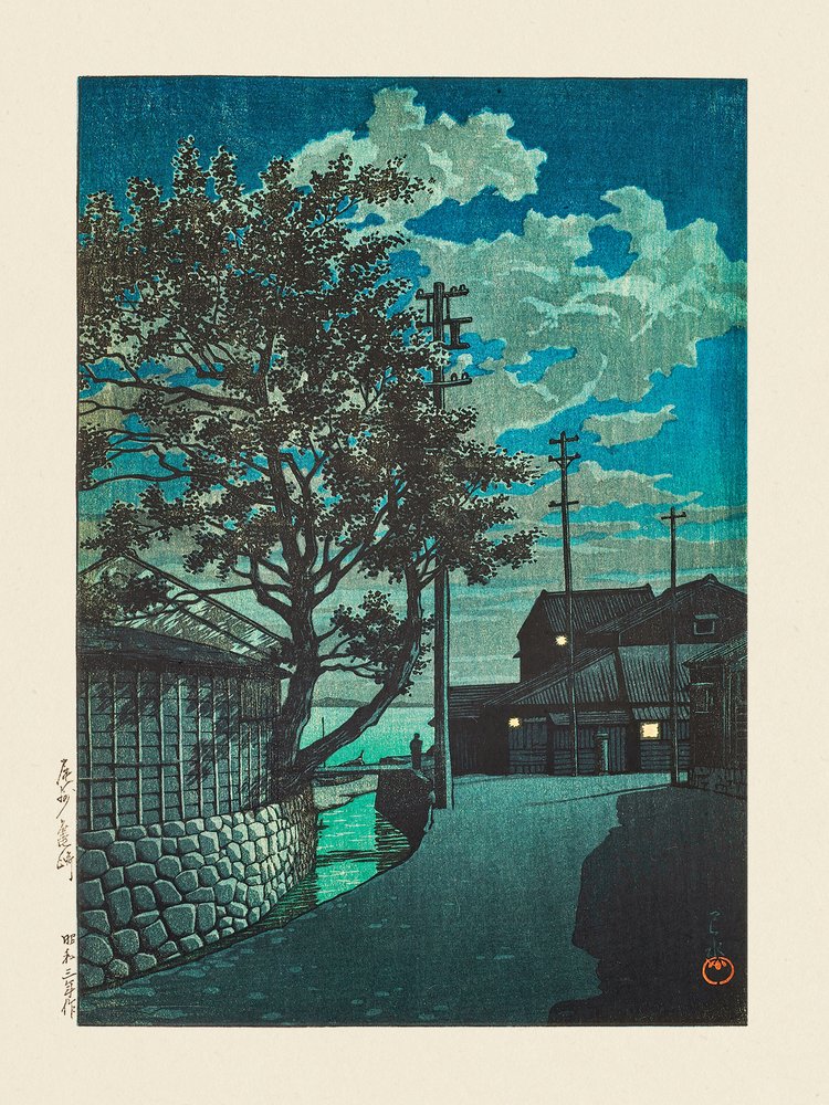 Kamezaki Bishu 1928 da Kawase Hasui