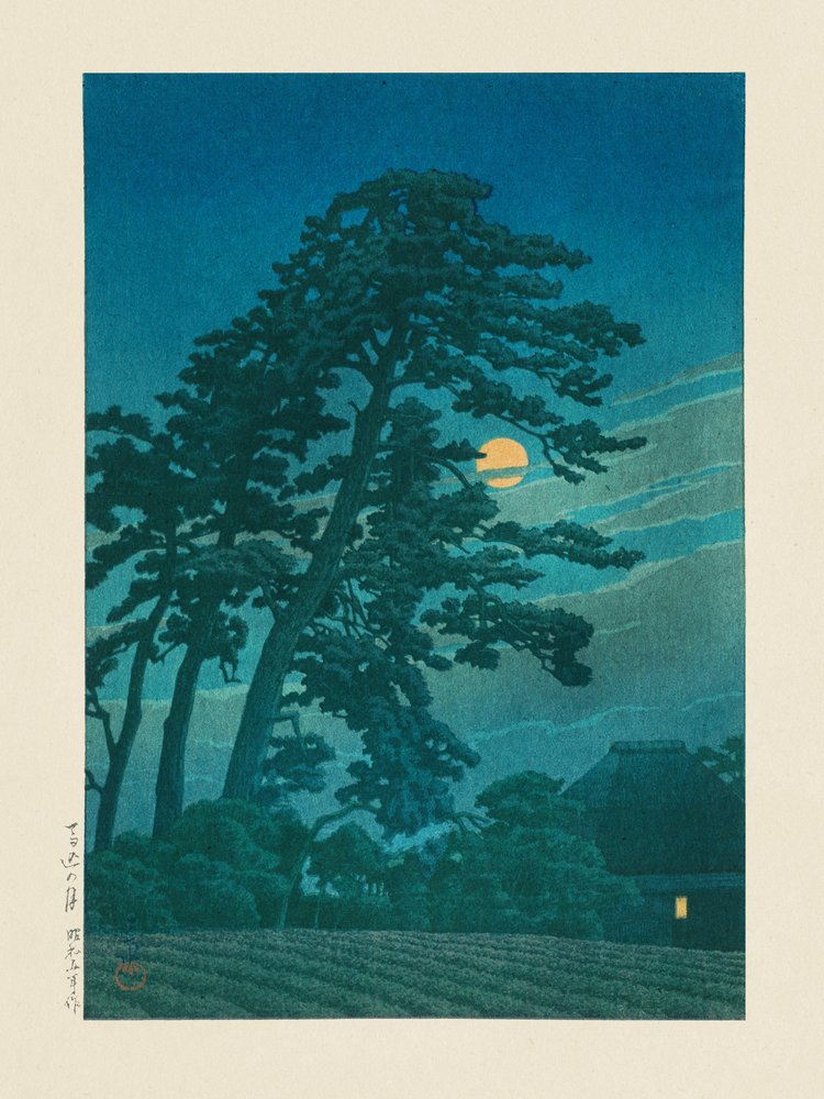 La luna a Magome da Kawase Hasui