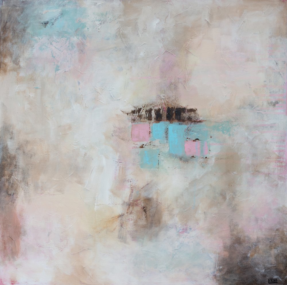 Forme astratte rosa e blu da Lillian Christiansson