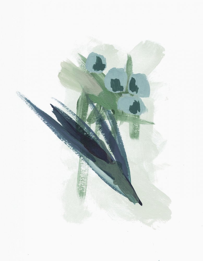 Astratto: Fiori blu da Lori Ann Folz
