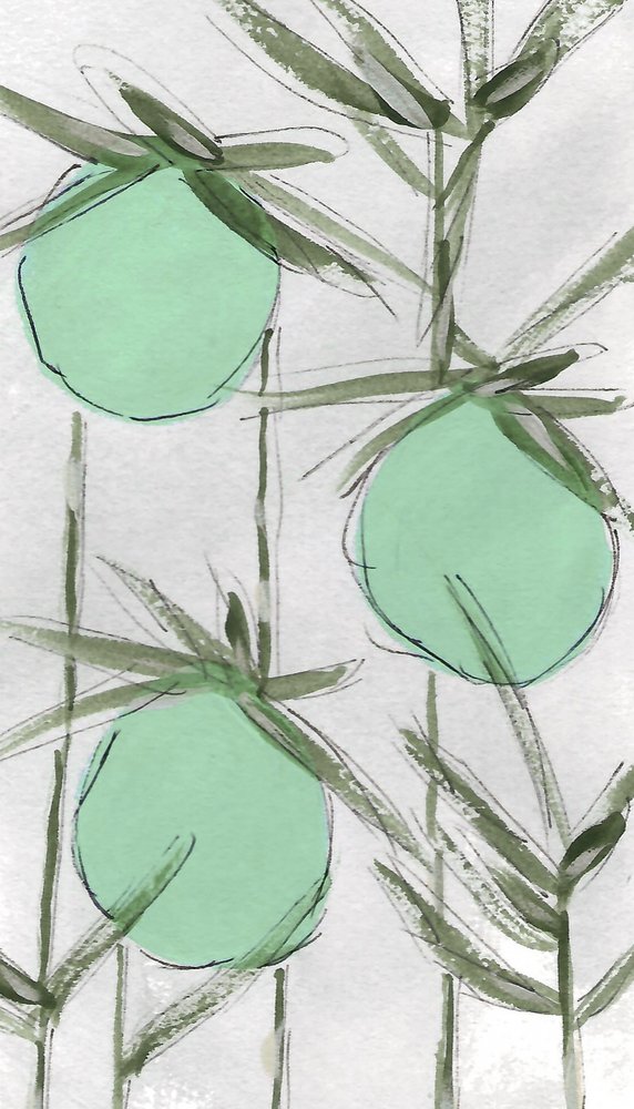 Abstract Green Botanicals da Lori Ann Folz
