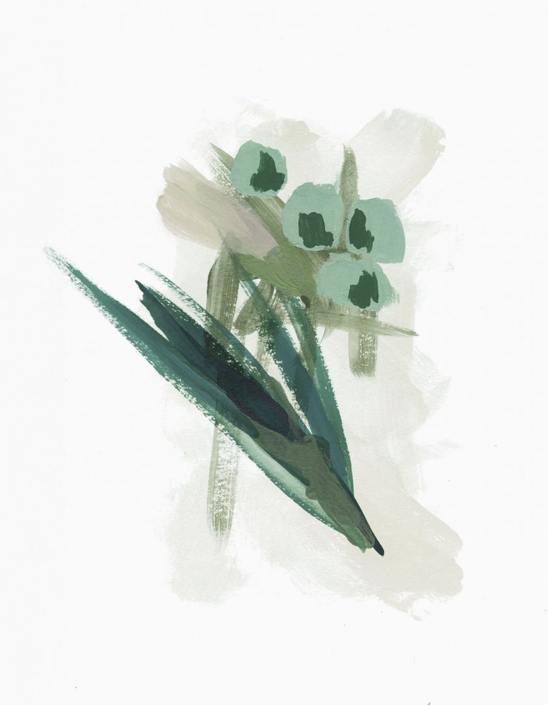 Fiori verdi astratti da Lori Ann Folz