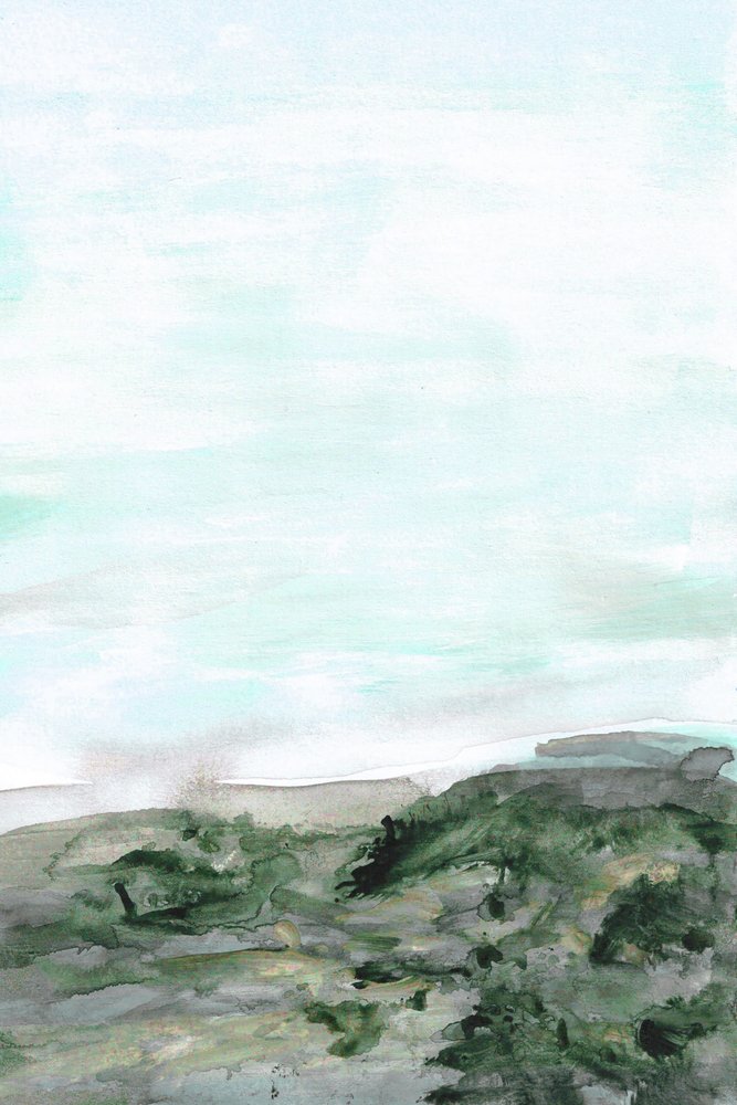 Paesaggio costiero verde e sereno da Lori Ann Folz