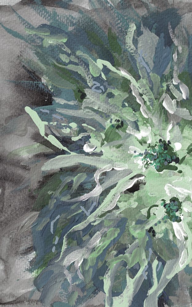 Flora astratta verde da Lori Ann Folz