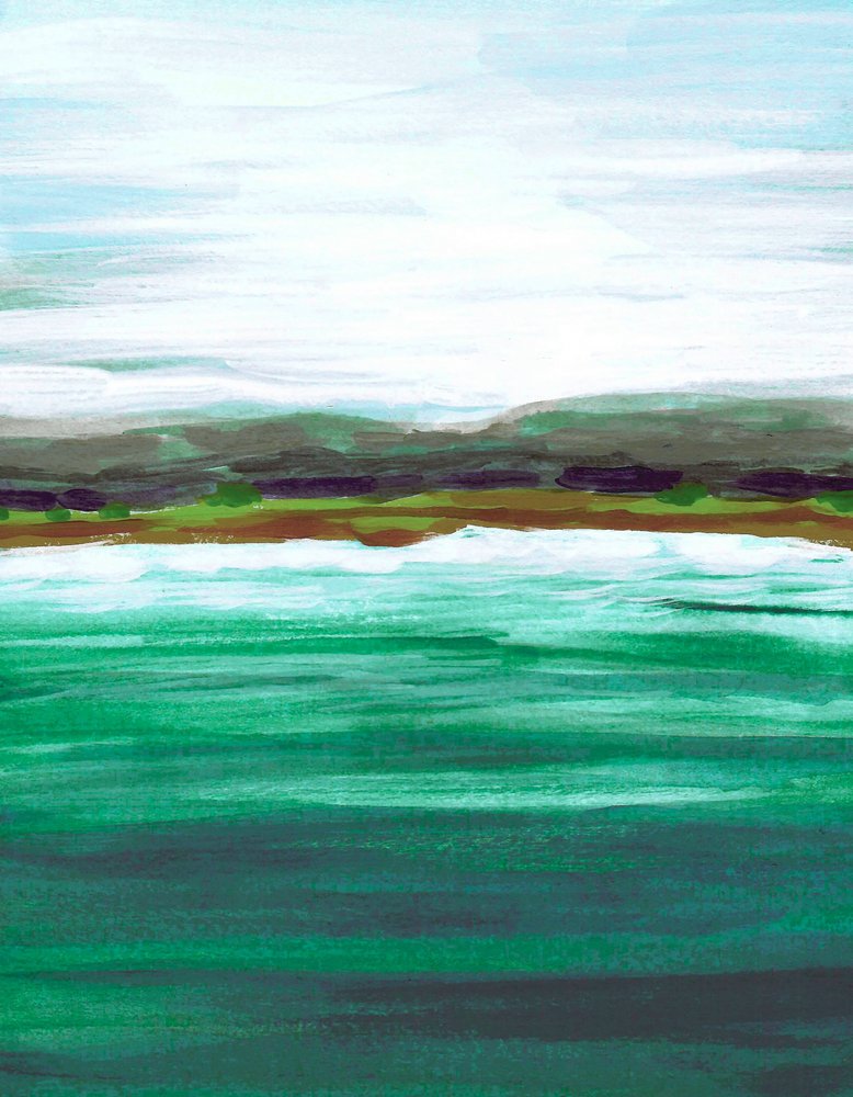 Paesaggio marino verde e sereno da Lori Ann Folz