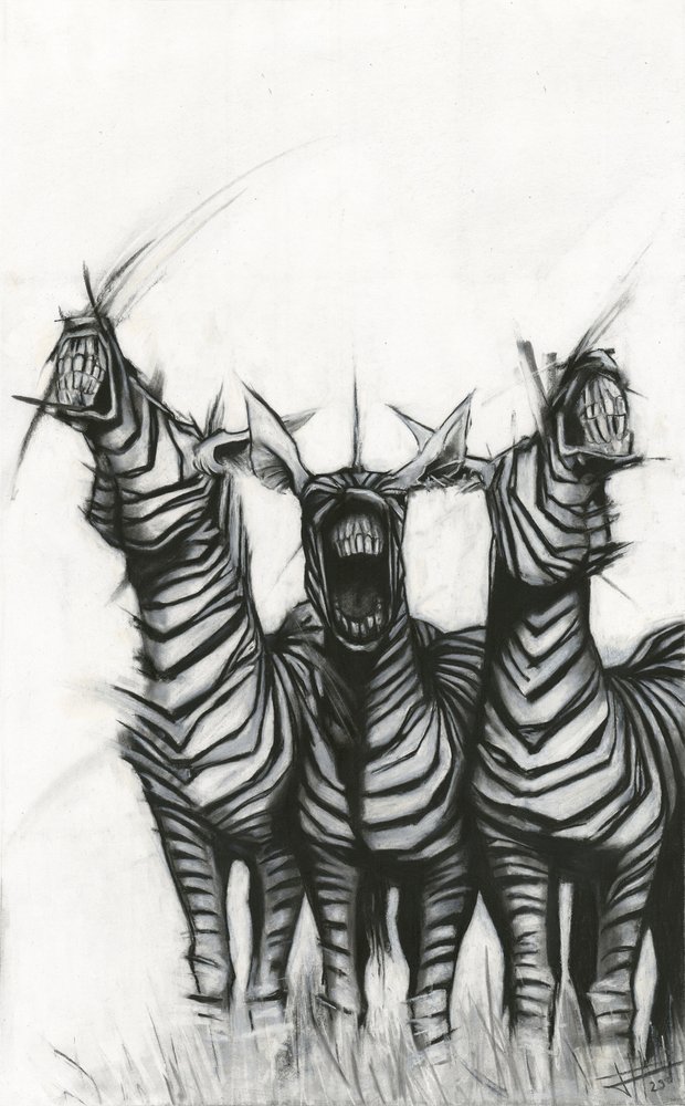 Mostri zebra urlanti da Lourens Joubert