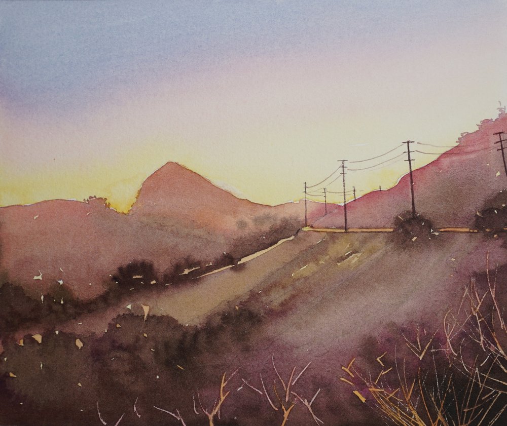 Caldo tramonto in montagna da Luisa Millicent