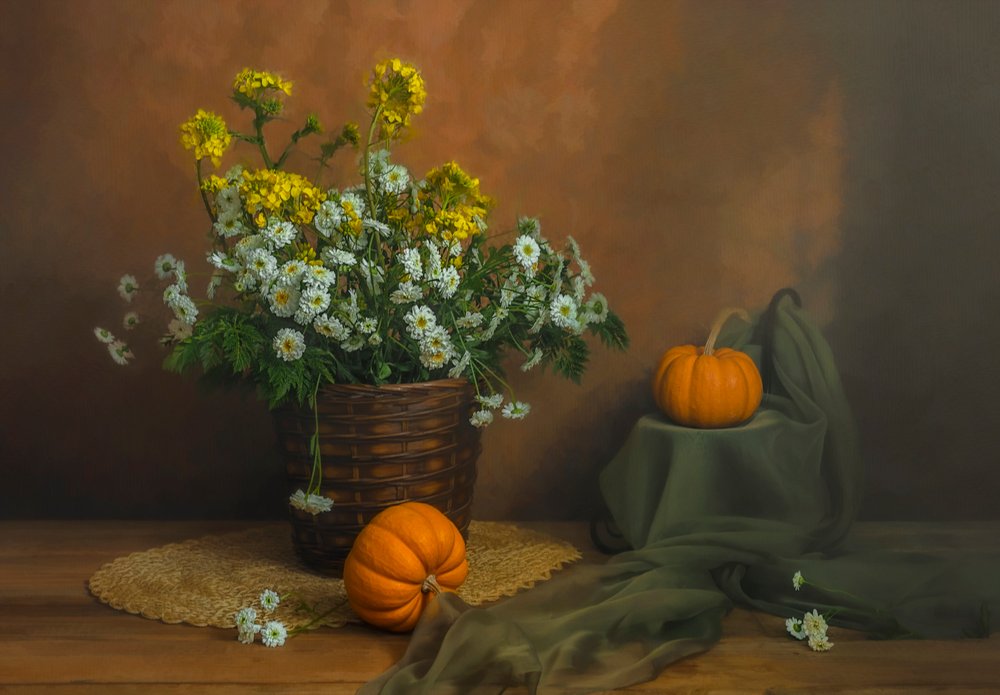 Fiori autunnali e zucche da Lydia Jacobs