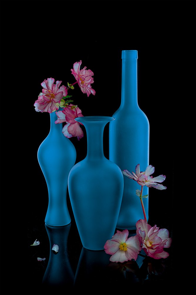 Elegante natura morta blu da Lydia Jacobs