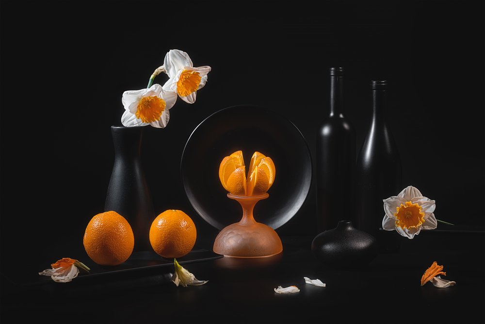 Elegante natura morta con agrumi da Lydia Jacobs