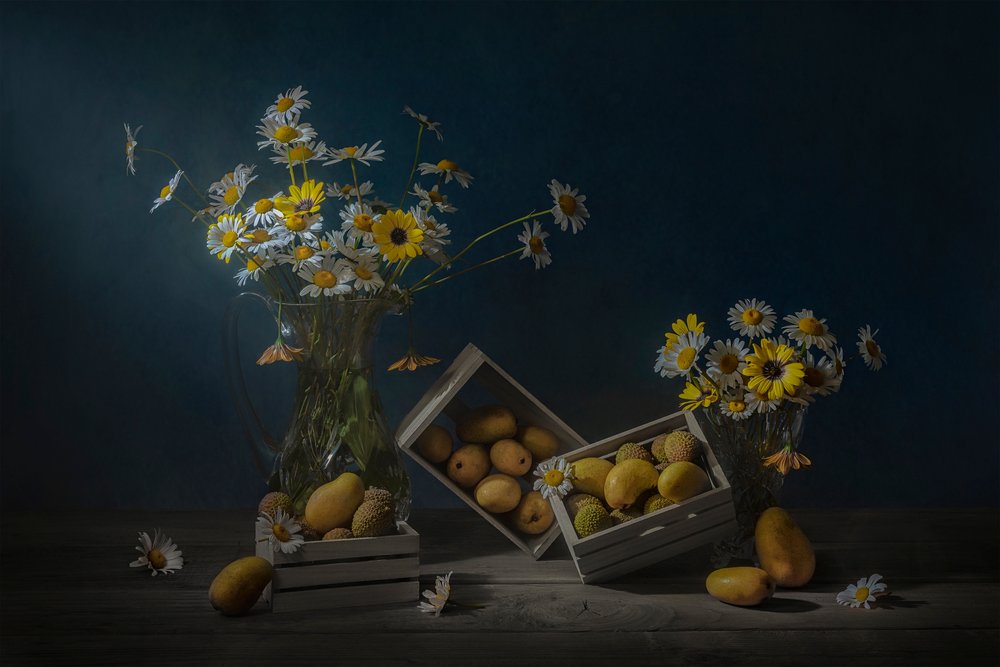 Frutta e fiori in stile rustico da Lydia Jacobs