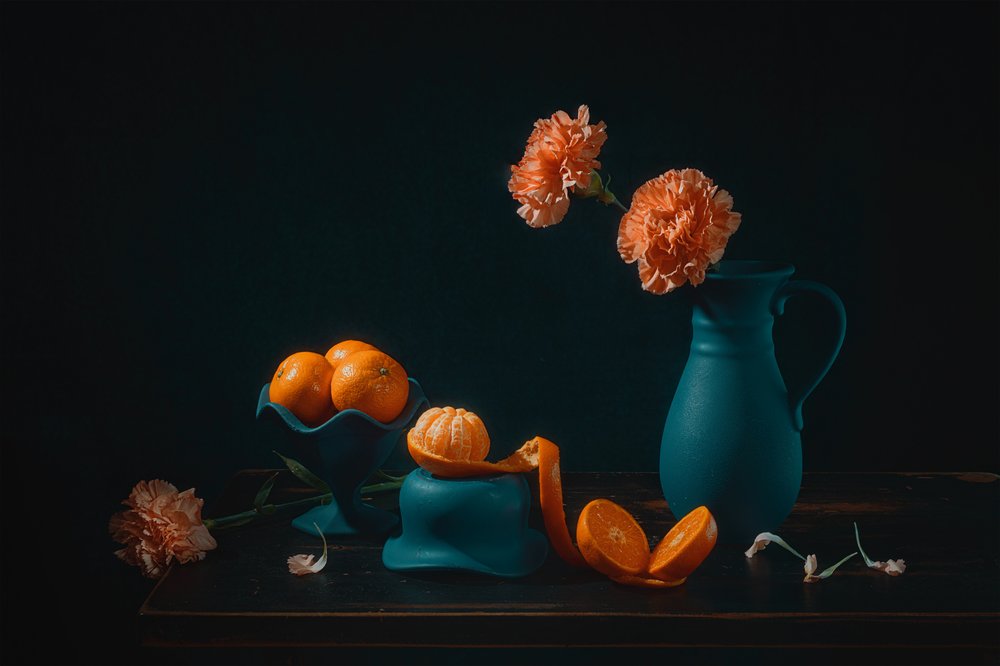 Natura morta con arance dai colori vivaci da Lydia Jacobs