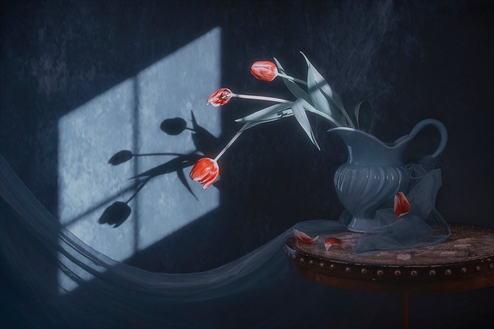 Tulipani alla luce della finestra da Lydia Jacobs