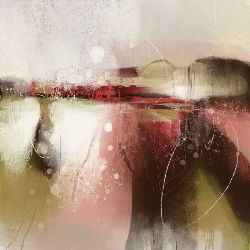 Paesaggio astratto rosso da MANSI SAXENA