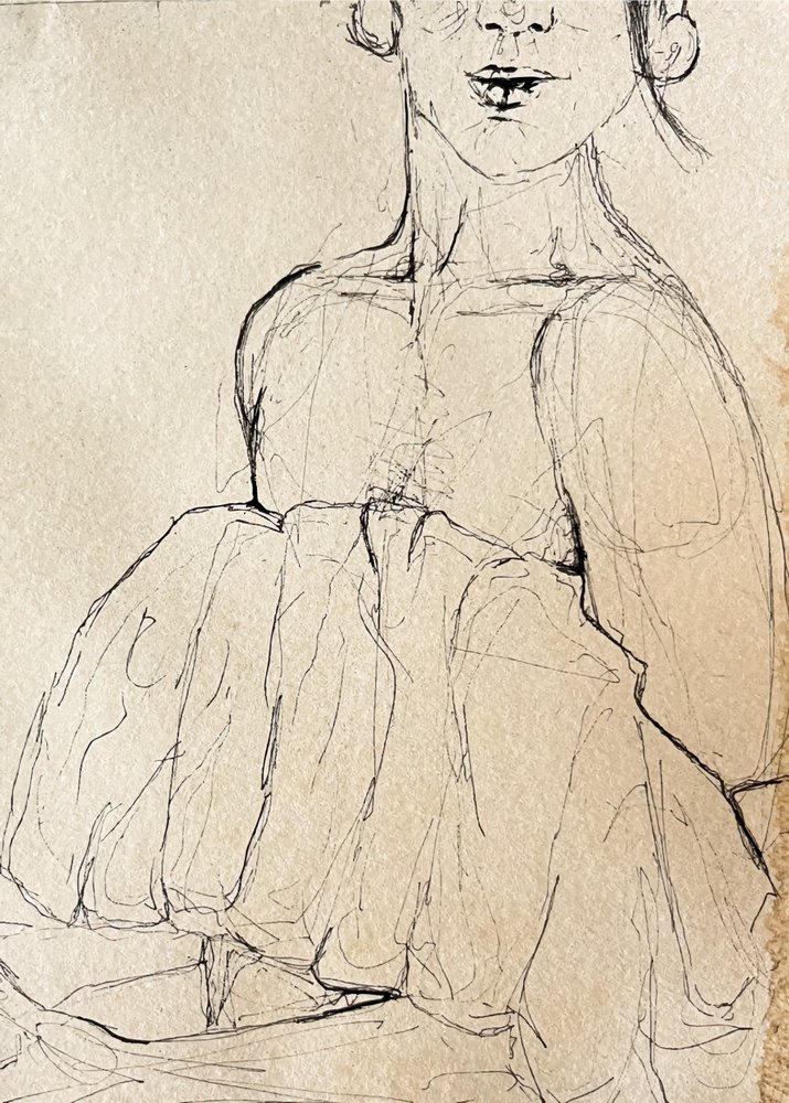 Schizzo di una figura pensierosa da Madison Phipps