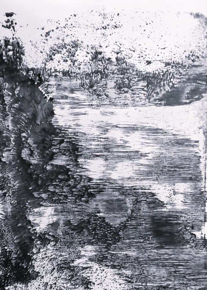 Riflesso monocromatico sul fiume da Maira Ribena