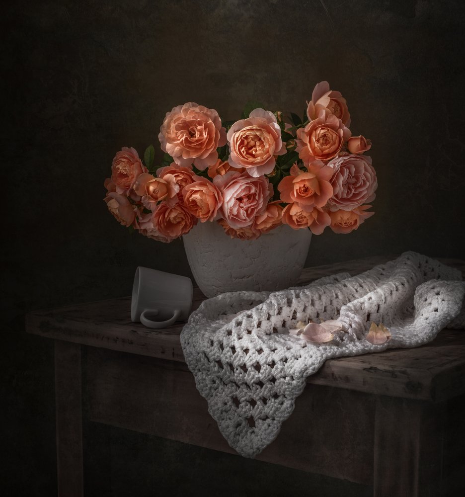 Bouquet di rose color pesca da Margareth Perfoncio