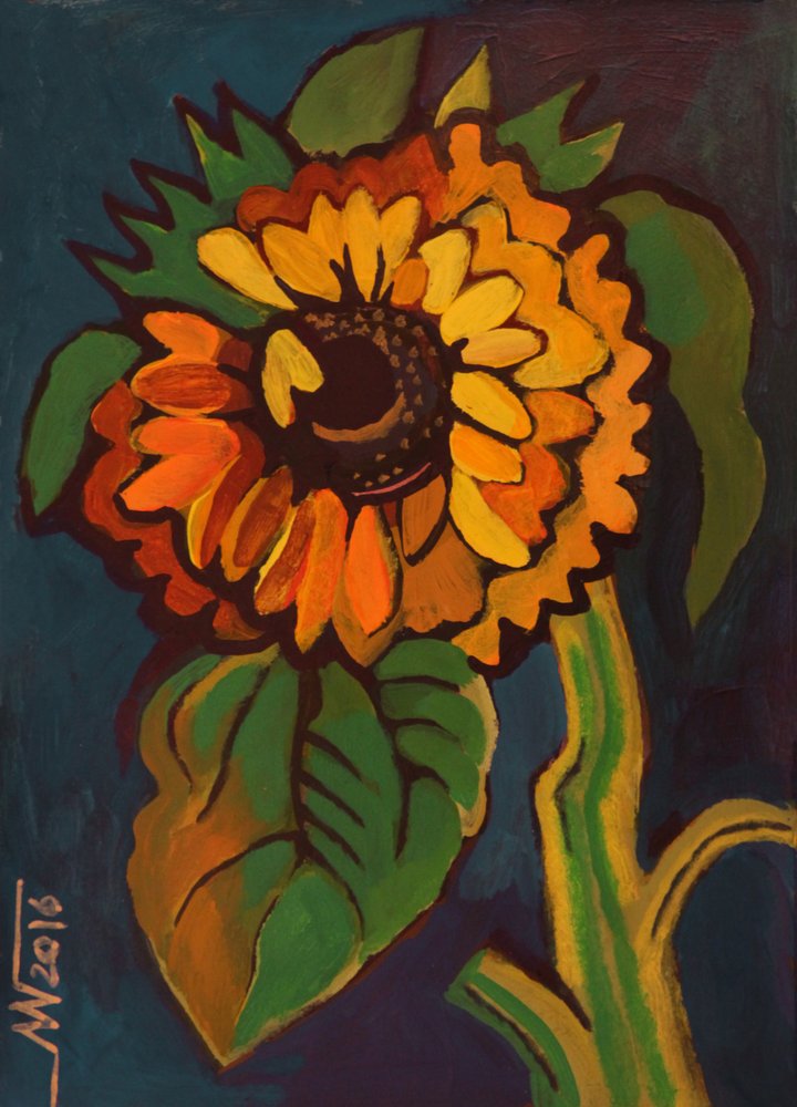 Girasole estivo in grassetto da Marina Gorkaeva