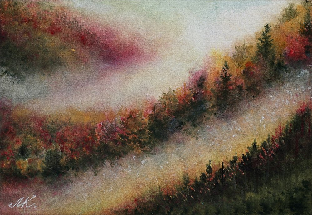 Foresta autunnale nella nebbia da Marina Kozyr