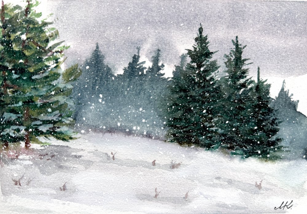 Foresta invernale innevata da Marina Kozyr