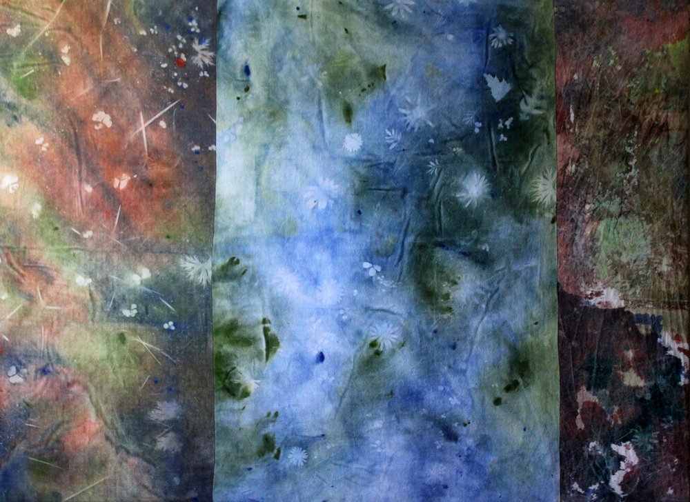 Trame ottenute con coloranti naturali da Marina Nelson