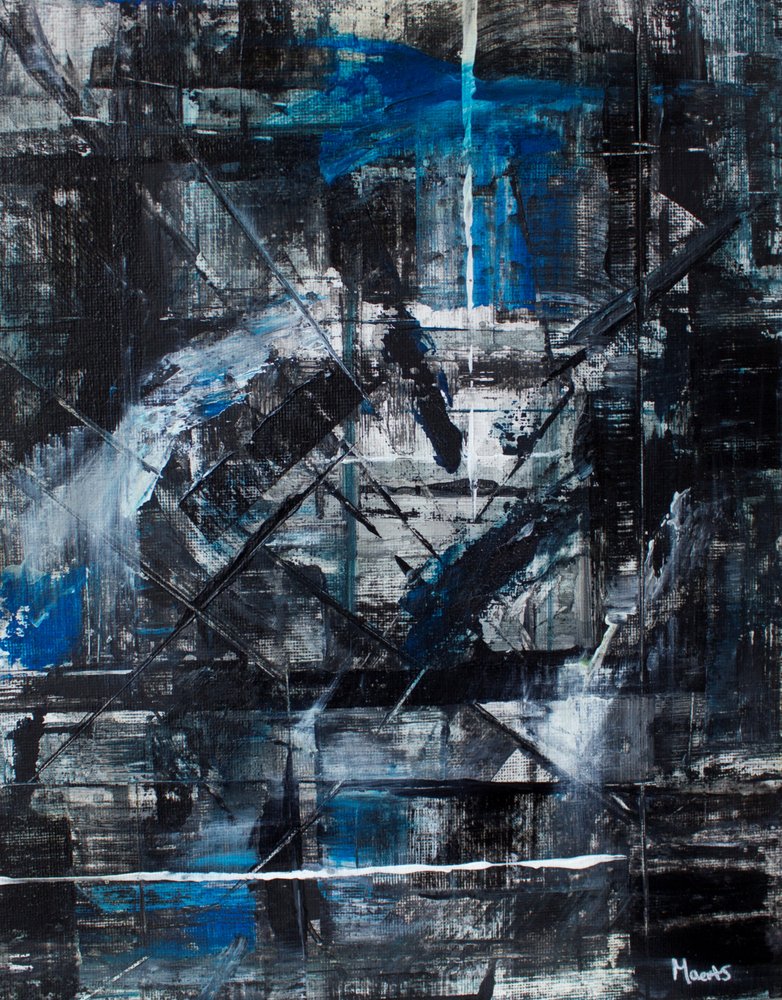 Tratti blu dinamici da Marloes Aerts