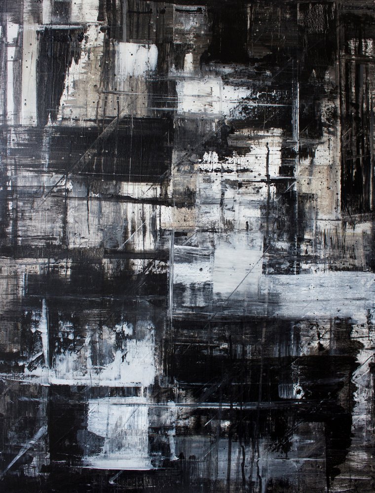 Astratto bianco e nero con texture da Marloes Aerts