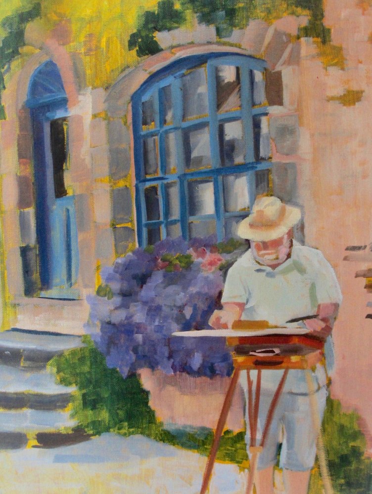 Artista che dipinge all