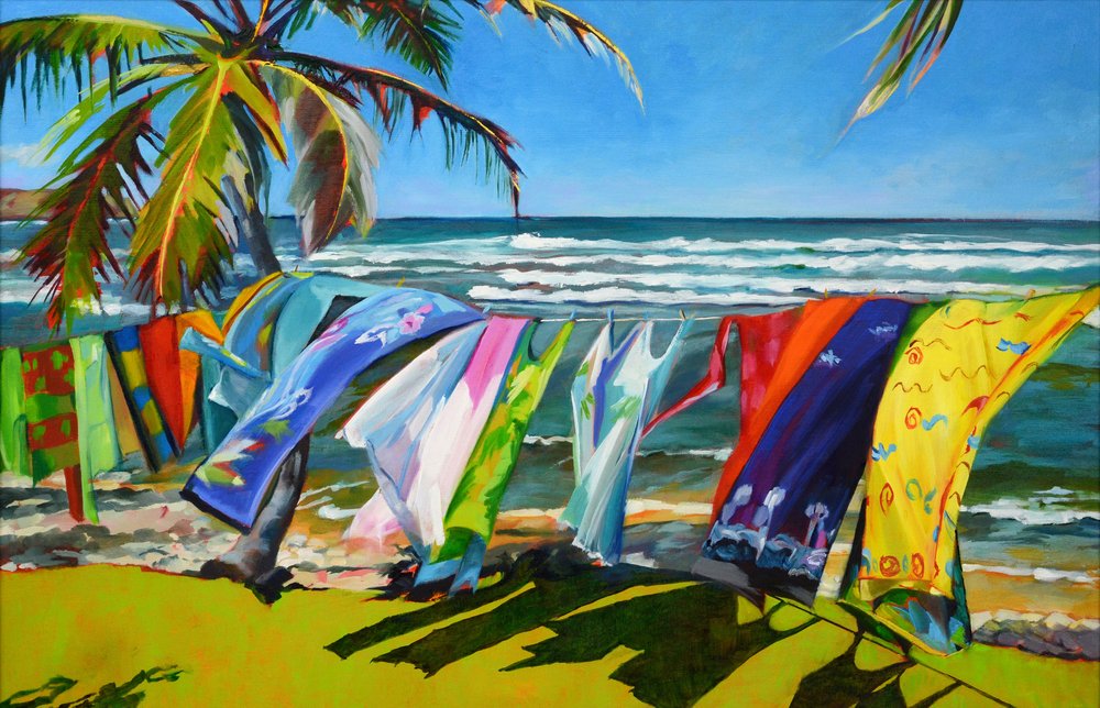 Stendibiancheria colorato da spiaggia da Maxine Shore