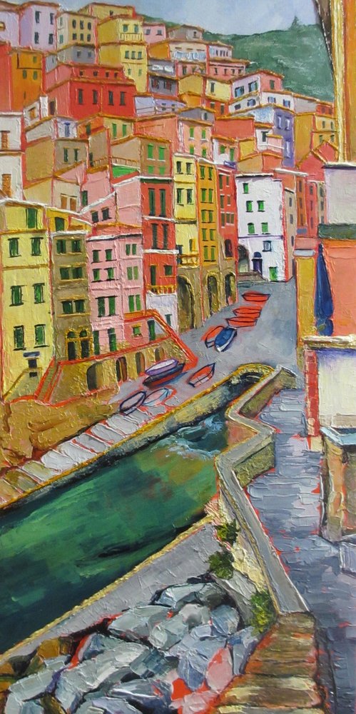 Colorato villaggio costiero da Maxine Shore