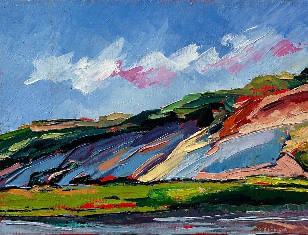 Paesaggio dai colori vivaci e dalle texture variegate da Maxine Shore