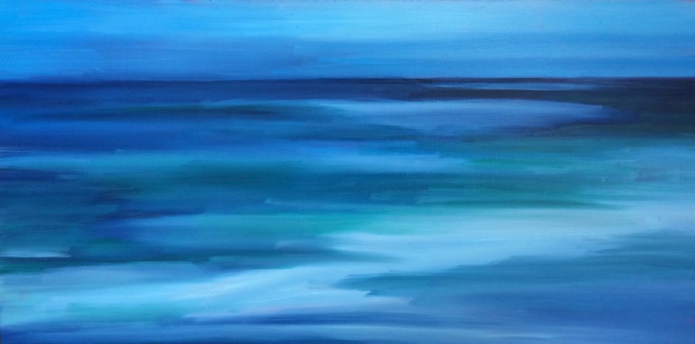 Deep Blue Ocean - Astratto da Maxine Shore