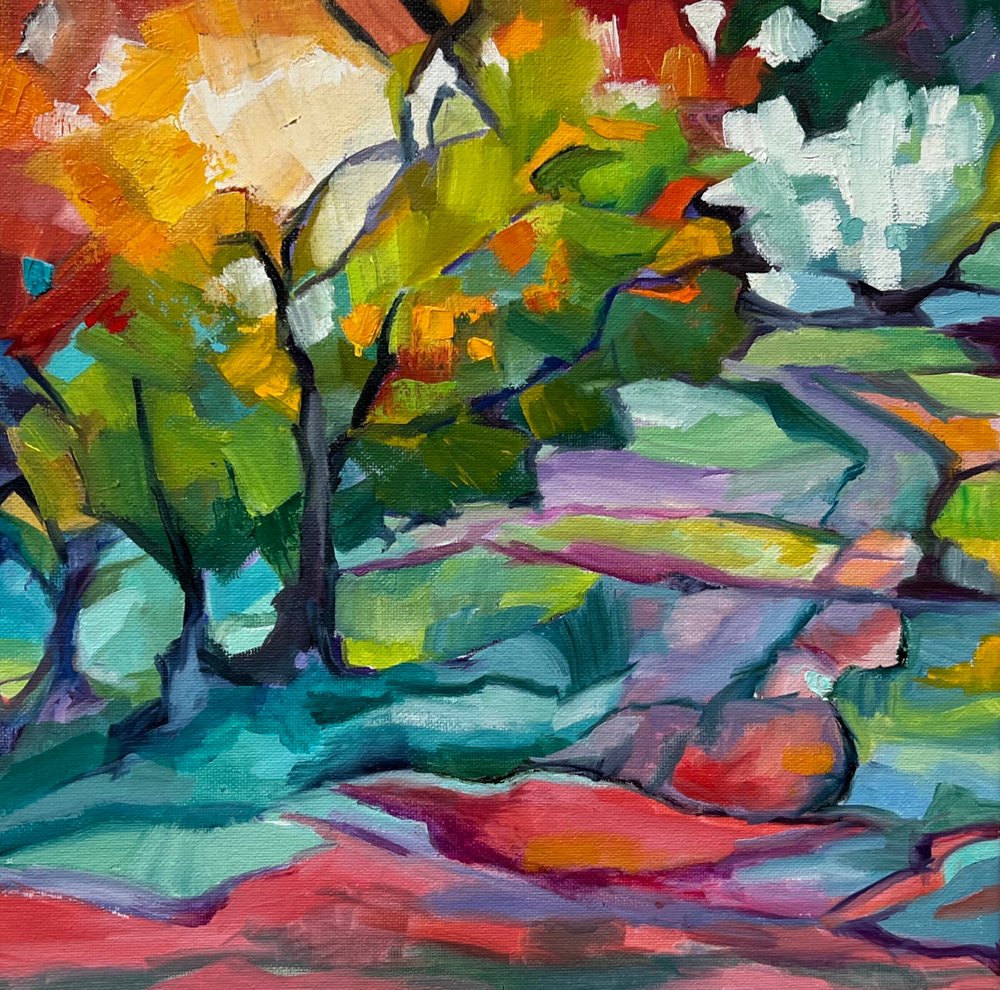 Paesaggio astratto dai colori vivaci da Maxine Shore