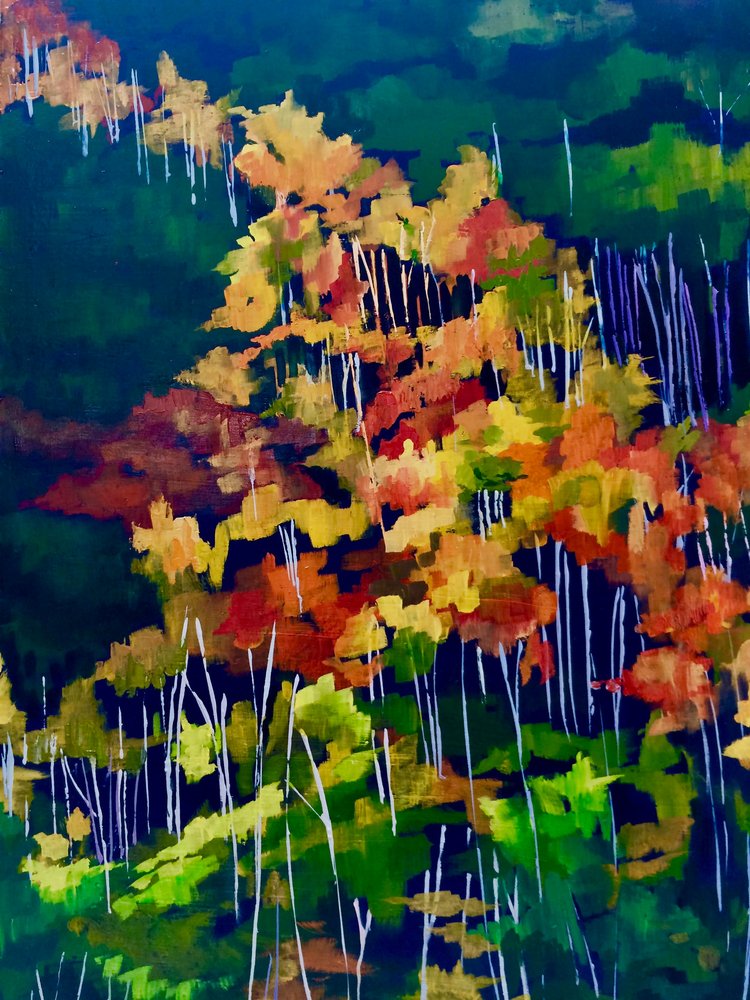 Una foresta autunnale dai colori vivaci da Maxine Shore